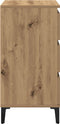 vidaXL - Nachtkastje - Artisan - Eiken - 40x35x70 - cm - Bewerkt - Hout