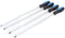 Satra - Extra lange schroevendraaier set - 4 dlg 450mm - Kleur blauw (4 stuks)