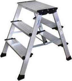KRAUSE Monto Treppo - Opvouwbare Trap - Dubbelzijdig - Aluminium 2x3 Treden