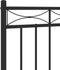 vidaXL - Hoofdbord - 120 - cm - metaal - zwart