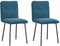 vidaXL - Eetkamerstoelen - 2 - st - fluweel - blauw
