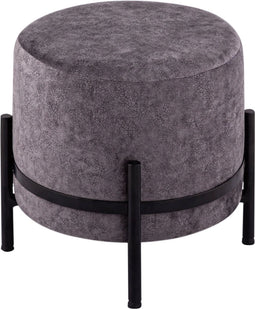 SVJ Kruk Rond - 35 x 35 x 37 cm - Microvezel - Donkergrijs