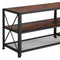 tectake® Indianapolis - TV-meubel - 3 open planken - Donkerbruin
