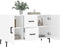 vidaXL - Dressoir - 100x36x60 - cm - bewerkt - hout - hoogglans - wit