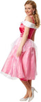 Dressforfun Kostuum prinses Aurora XXL - Verkleedkleding - Satijnen jurk met tule-overrok - Rosé