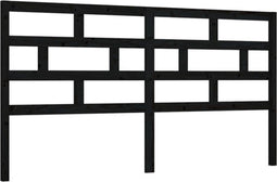 vidaXL - Hoofdbord - 206x4x100 cm - massief grenenhout - zwart