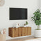 vidaXL - Tv-wandmeubel - 80x30x30 - cm - bewerkt - hout - artisanaal - eikenkleurig