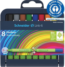 Schneider fineliner - Link-it - lijnbreedte 0,4 mm - 8 stuks - S-191298