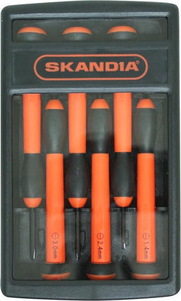 Skandia Precisie Mini Schroevendraaierset - 6 delig