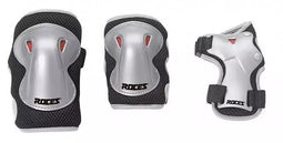 skatebeschermingsset Super junior zilver maat M 6-delig