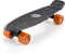 Skateboard, penny board, zwart-oranje, retro, met PU-dempers