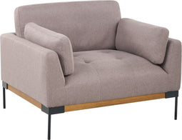 SKAVEN - Fauteuil - Taupe - Polyester