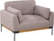 SKAVEN - Fauteuil - Taupe - Polyester