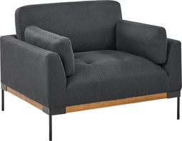 SKAVEN - Fauteuil - Zwart - Polyester