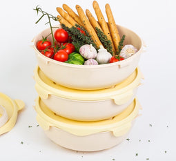 Skaza Viva 2.0 Pick & Go Vershoudbakjes set van Drie - Citroen Geel