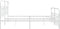 vidaXL - Bedframe - met - hoofd- - en - voeteneinde - metaal - wit - 200x200 - cm