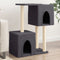 vidaXL - Kattenmeubel - met - sisal - krabpalen - 86 - cm - donkergrijs