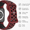 imoshion Sport⁺ bandje - Geschikt voor Apple Watch 1, 2, 3, 4, 5, 6, 7, 8, 9, 10 (42 mm), SE - 38/40/41 mm - Wine Red & Black - M/L