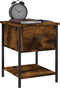 vidaXL - Nachtkastjes - 2 - st - 34x35,5x45 - cm - bewerkt - hout - gerookt - eikenkleur