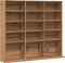 vidaXL - Cd-kast - 100x23x89,5 - cm - bewerkt - hout - artisanaal - eikenkleurig
