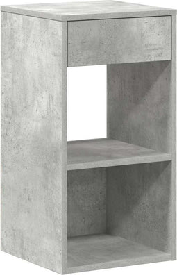 vidaXL - Nachtkastje - met - lade - 35x34x66,5 - cm - betongrijs