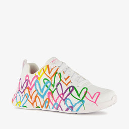 Skechers JGoldcrown: Uno Lite - Heart of Hearts - Wit - Extra comfort - Memory Foam - Maat 38