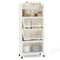 Coast Kast met Wielen - 5 Laags - 60 x 32 x 154 cm - Wit