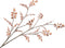 Silk-ka Kunstbloem-Zijde Bloem Bladtak Koper 119 cm