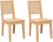 vidaXL - Eetkamerstoelen - massief rubberhout - naturel