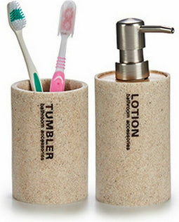 Zeepdispenser Beige Zilverkleurig Hars 350 ml (12 Stuks)
