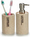 Zeepdispenser Beige Zilverkleurig Hars 350 ml (12 Stuks)