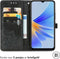 iMoshion Hoesje Geschikt voor Oppo A17 Hoesje Met Pasjeshouder - iMoshion Mandala Bookcase - Zwart