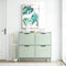 SoBuy FSR100-GR - Smalle Schoenenkast - 4 Kleppen - Groen 100x90x19 cm