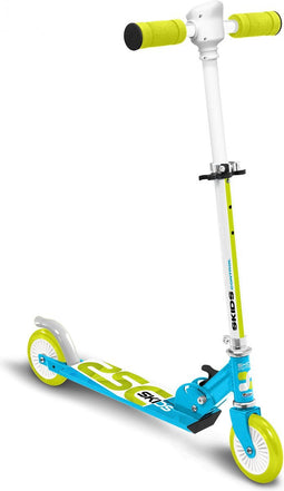 Skids Control 2-wiel Kinderstep Opvouwbaar Voetrem Blauw/groen