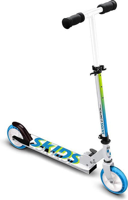 Skids Control 2-wiel Kinderstep Opvouwbaar Voetrem Wit/blauw
