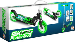 Skids Control Flashing 2-wiel Kinderstep Opvouwbaar Voetrem Groen