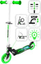 Skids Control Flashing 2-wiel Kinderstep Opvouwbaar Voetrem Groen