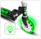 Skids Control Flashing 2-wiel Kinderstep Opvouwbaar Voetrem Groen