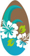 Skimboard Flower bruin/blauw