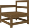 vidaXL - Tuinstoel - met - kussens - massief - grenenhout - honingbruin