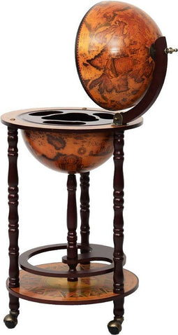 Zenzee - Globebar - Wijnrek - Retro-look - Bruin