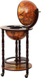 Zenzee - Globebar - Wijnrek - Retro-look - Bruin