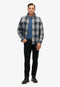Superdry Wool Miller Overhemd - Roderick Check - Dark Blue - Maat M