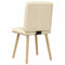 vidaXL - Eetkamerstoelen - 2 - st - stof - crèmekleurig