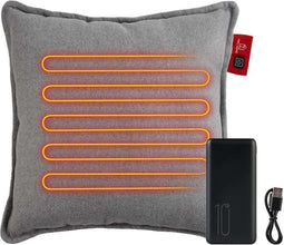 Feel Home - Verwarmend Kussen - 10000mAh Powerbank - Grijs 45x45cm