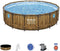 Bestway - Power Steel Swim Vista - Opzetzwembad inclusief filterpomp en accessoires - 488x122 cm - Houtprint - Rond