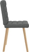 vidaXL - Eetkamerstoelen - 2 - st - stof - donkergrijs