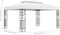 vidaXL - Prieel - met - dubbel - dak - 3x4 - m - wit