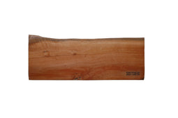 Skottsberg - Wood Works - Serveerplank - Ingefreesde handgrepen - 50 x 19 x 3 cm - Longan hout - Borrelplank