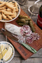 Skottsberg - Wood Works - Serveerplank - Ingefreesde handgrepen - 50 x 19 x 3 cm - Longan hout - Borrelplank